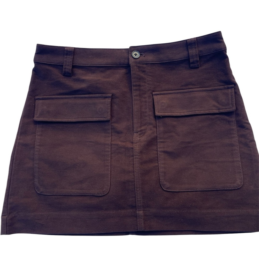 Madewell Dark Brown Mini Skirt size 2 - Picture 8 of 10